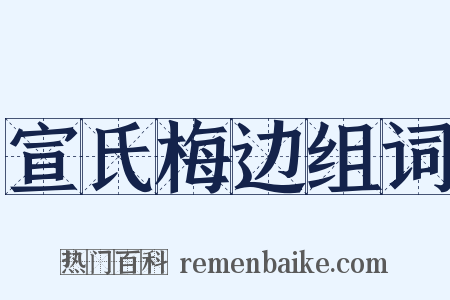 宣氏梅边组词是什么意思的图片